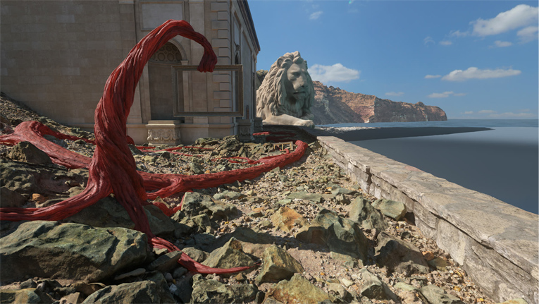 Coastline puzzle scene