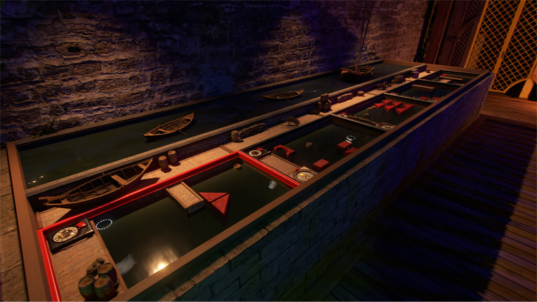 Tabletop puzzle scene